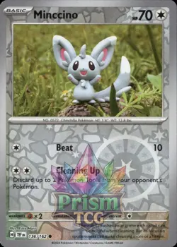 Minccino 136/162 Common Reverse Holo Temporal Forces Pokemon - Image 1