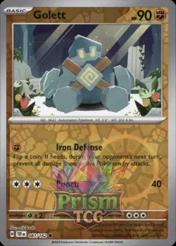Golett 87/162 Common Reverse Holo Temporal Forces Pokemon - Image 1