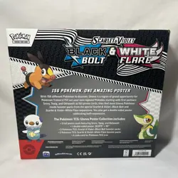 Pokemon Black Bolt And White Flare Unova Poster Collection Booster Packs Box NEW - Image 1