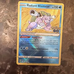 Radiant Blastoise 018/078 Pokemon GO Holo - Image 1