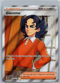 GIACOMO 138/131 HOLO ULTRA RARE PRISMATIC EVOLUTIONS POKEMON NEAR MINT - Image 1