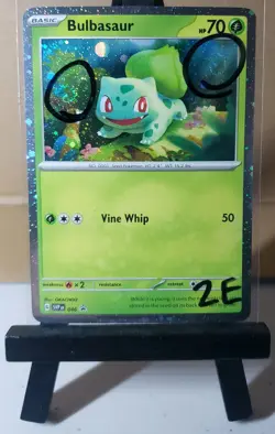 Pokemon Bulbasaur SVP 046 Holo Rare SVP Black Star Promo (DOUBLE SWIRL) NM 2E - Image 1