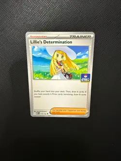 Pokemon Asia Exclusive Lillie's Determination Gym Promo Stamped 119/132 - Image 1