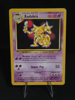 Pokemon TCG Kadabra 32/102 Base Set Non-Holo Unlimited Uncommon - Image 1