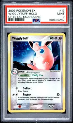 2006 Pokemon EX Crystal Guardians 13 Wigglytuff Holo PSA 9 Mint - Image 1