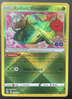 Pokemon RADIANT VENUSAUR 004/078 POKEMON GO Holo - Image 1