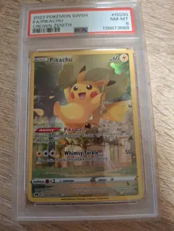2023 Pokemon SWSH Crown Zenith Pikachu Galarian Gallery GG30 PSA 8 NM-MT - Image 1