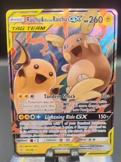 Raichu & Alolan Raichu GX 54/236 Pokemon Sm-Unified Minds Holo - Image 1