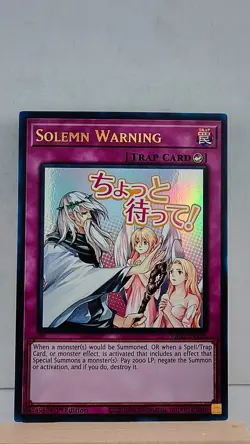 Solemn Warning 1st Edition [NM] - Yu-Gi-Oh! RA05 [Ultra Rare] - Image 1