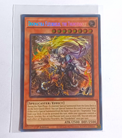 Yu-Gi-Oh! Dogmatika Fleurdelis, the Thunderbolt DOOD-EN026 1st Ed Secret Rare - Image 1