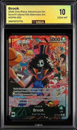 🔥Brook OP15-022 Adventure on Kami's Island One Piece~ MBA GRADE 10~SHOOT OFFER - Image 1