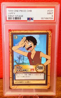 1999 Bandai One Piece C01 Luffy First Stage PSA 9 Rookie - Image 1
