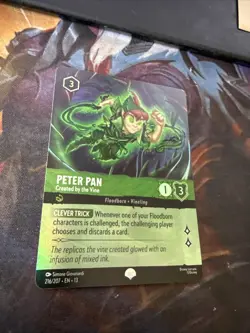 ✨EPIC Peter Pan - Created by the Vine Attack of the Vine! Disney Lorcana 216/207 - Image 2