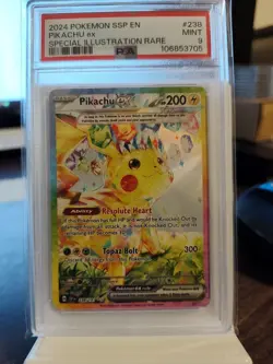 2024 Pokemon Pikachu ex Surging Sparks #238/191 SIR PSA 9 - Image 1
