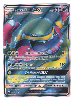 Alolan Muk GX 138/147 Burning Shadows Full Art Ultra Rare Holo Pokemon Card - NM - Image 1