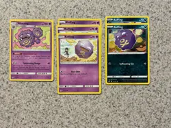 6 Card Lot Logging/wheezing Pokemon Cards - Image 1