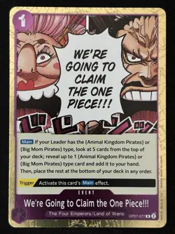 We're Going to Claim the One Piece!!! OP07-077 - One Piece Card Game OP TCG ENG - Image 1