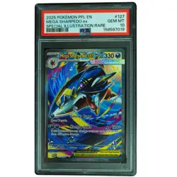 Mega Sharpedo ex #127/094 Phantasmal Flames SIR Holo PSA 10 Pokemon Card*TEW - Image 1