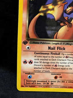 2000 Pokemon Dark Charizard 80 HP 21/82 1st Edition Rare Card - Image 3