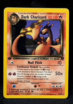 2000 Pokemon Dark Charizard 80 HP 21/82 1st Edition Rare Card - Image 5