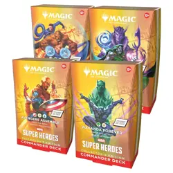 MTG Marvel Super Heroes Set of 4 Commander Decks Collector's Edition - Image 1
