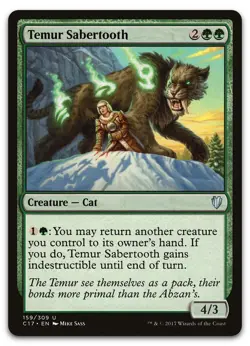 Temur Sabertooth #159 (LP) Commander 2017 C17 Magic MTG - Image 1