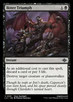 Light Play, English MTG Foil Bitter Triumph - Foil The Lost Caverns of Ixalan Ma - Image 1