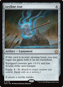 Leyline Axe 129 FDN Foundations Foil MTG Rare Equipment Hidalgo Colorless NM - Image 1