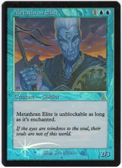 Metathran Elite 1999 Urza's Destiny FOIL Blue Rare Creature MTG NM AZ1 - Image 1