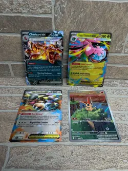 Pokemon 4 Jumbo Card Lot – Charizard, Mega Venusaur, Kangaskhan, Victini - Image 1