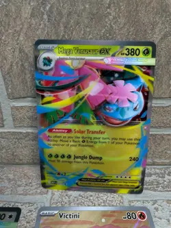 Pokemon 4 Jumbo Card Lot – Charizard, Mega Venusaur, Kangaskhan, Victini - Image 4