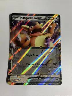Kangaskhan Ex 115/165 Mew Near Mint English Pokemon TCG Double Rare - Image 1