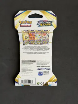 Pokemon TCG: Sword & Shield-Brilliant Stars Sleeved Booster Pack (Lot of 3) 820650809972 - Image 3