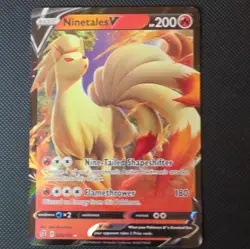 Pokemon TCG Ninetales V 026/192 SWSH02 Rebel Clash Ultra Rare Holo 200 HP ENG - Image 1