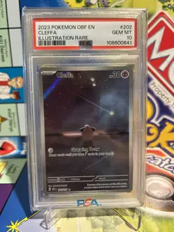 2023 POKEMON OBF EN-OBSIDIAN FLAMES ILLUSTRATION RARE #202 CLEFFA PSA 10 - Image 1