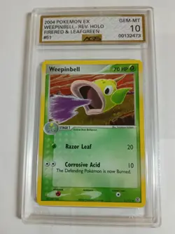 2004 POKEMON EX FIRE RED & LEAF GREEN WEEPINBELL #51/112 REVERSE HOLO Mint 10 - Image 1