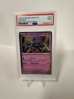 The Pokemon Company PSA 9 2025 Xerneas 064/132 MEG EN Best Buy Exclusive Holo - Image 2