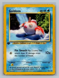 Goldeen 45/64 Common Neo Revelation Pokemon 1st Edition Damaged - Image 1