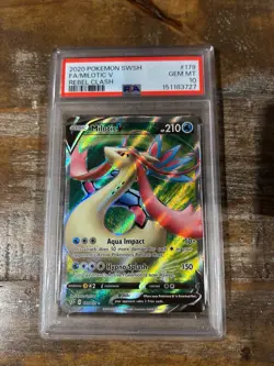 POKEMON 2020 SWSH Rebel Clash Full Art MILOTIC V #179 PSA 10 Gem Mint RARE - Image 1