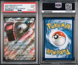 Pokemon Iron Treads EX #143 Scarlet & Violet INCOMPLETE HOLO ERROR PSA 9 - Image 3