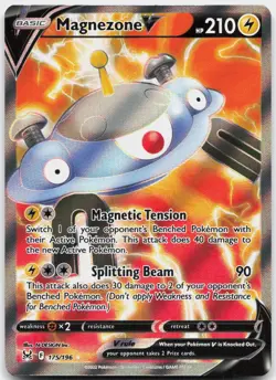 Magnezone V 175/196 Ultra Rare Lost Origin Pokemon Holo Near Mint - Image 1