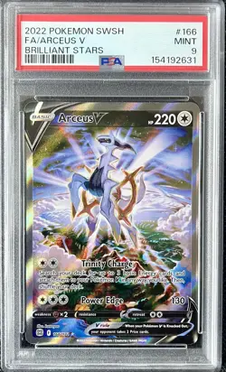 Pokemon SWSH Brilliant Stars Arceus V Alt Art 166/172 PSA 9 - Image 1