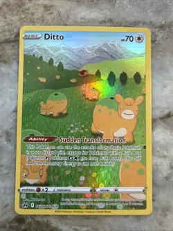 2023 Pokemon Crown Zenith GG22 Ditto Galarian Gallery Full Art Ultra Rare NM - Image 1