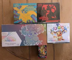 Pokemon Sealed Lot Prismatic Evolutions SPC & ETB, Ascended ETB & bundle, DR ETB - Image 1