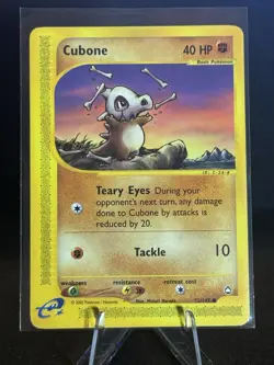2003 Pokemon Cubone #72/147 Aquapolis - Image 1