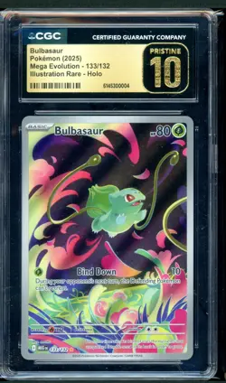 2025 Pokemon Mega Evolutions Bulbasaur! IR Holo! CGC PRISTINE 10! #133/132! - Image 1
