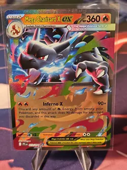 Pokemon Mega Charizard X ex Double Rare ME02: Phantasmal Flames 013/094 NM - Image 1