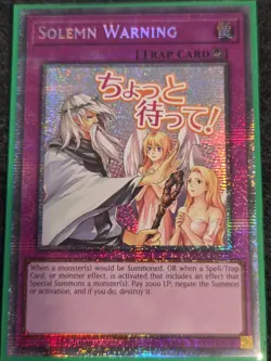 Solemn Warning - YuGiOh! - STARLIGHT Rare - 1st Edition - RA05-EN126 - Near Mint - Image 1
