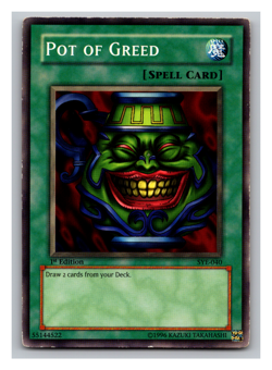 YUGIOH - POT OF GREED 1ST EDITION SYE-040 HP - Image 1