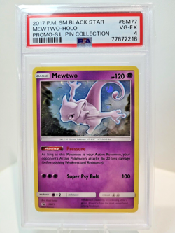 Pokemon SM77 Mewtwo Holo - PSA 4 - Pin Collection - Image 1